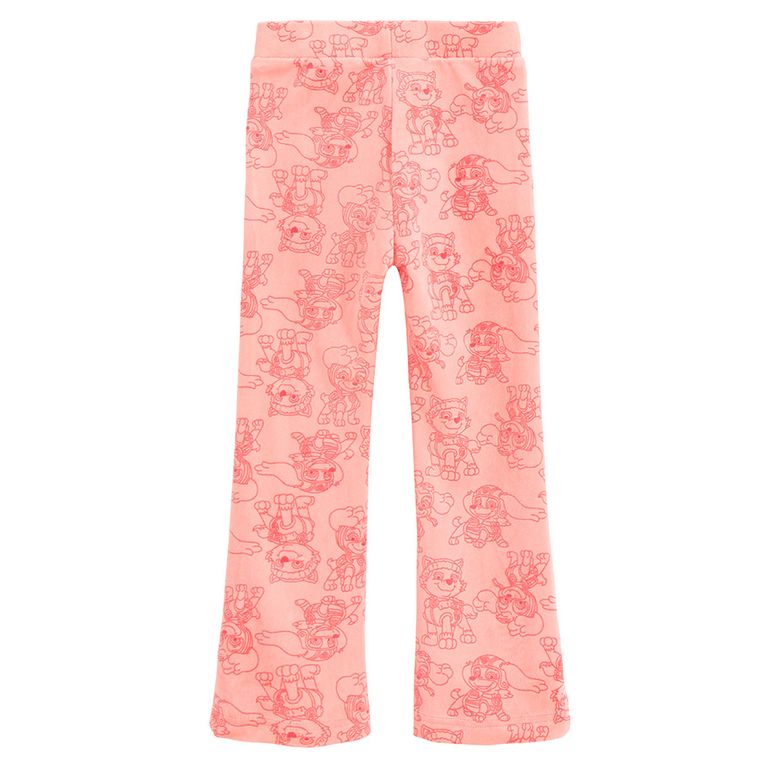 Cool Club, Jegginsy dziewczęce, dzwony, welurowe, różowe, Psi Patrol