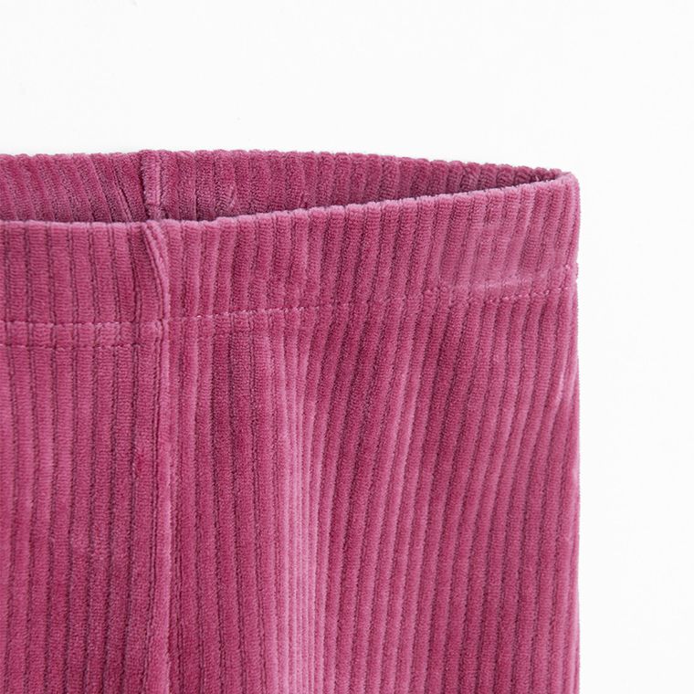 Cool Club, Jegginsy dziewczęce, flare, welurowe, ciemnoróżowe