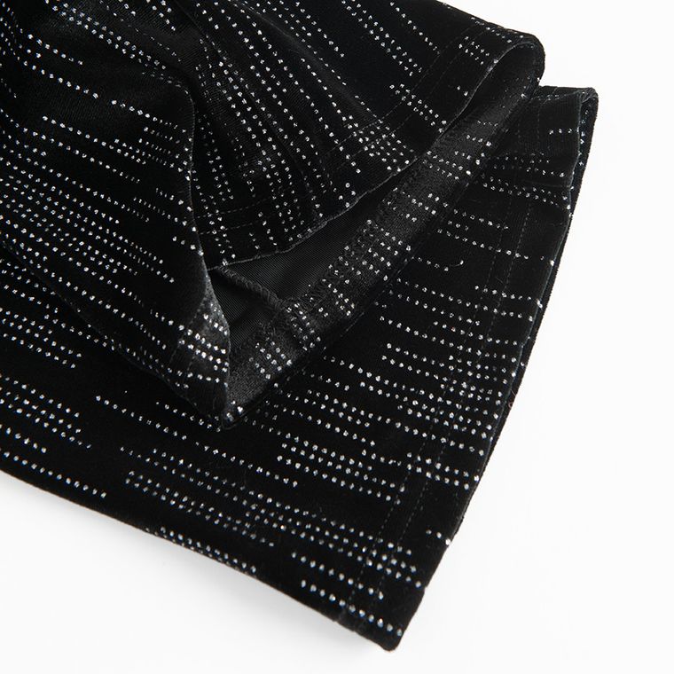 Cool Club, Jegginsy dziewczęce, flare, welurowe, czarne