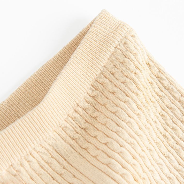 Cool Club, Jegginsy dziewczęce, sweterkowe, beżowe