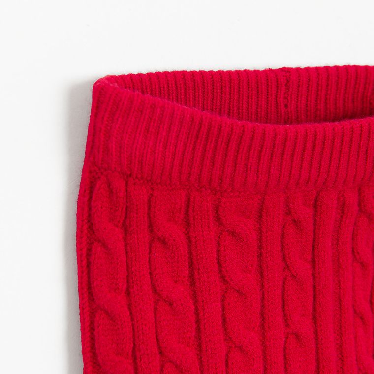 Cool Club, Jegginsy dziewczęce, sweterkowe, czerwone
