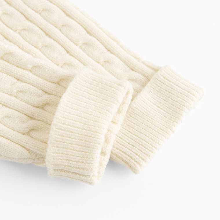 Cool Club, Jegginsy dziewczęce, sweterkowe, ecru