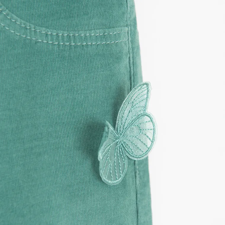 Cool Club, Jegginsy dziewczęce, sztruksowe, turkusowe