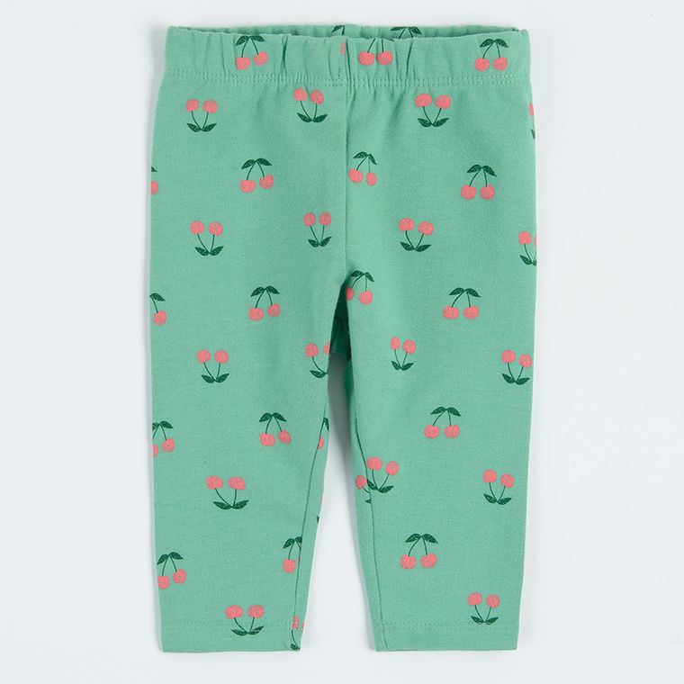 Cool Club, Jegginsy dziewczęce, zielone, różowe, zestaw, 2 szt.