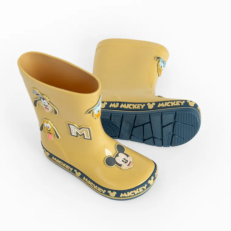 Cool Club, Kalosze chłopięce, żółte, podeszwa Barefoot, Myszka Miki