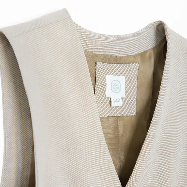 Cool Club, Kamizelka chłopięca, beżowa
