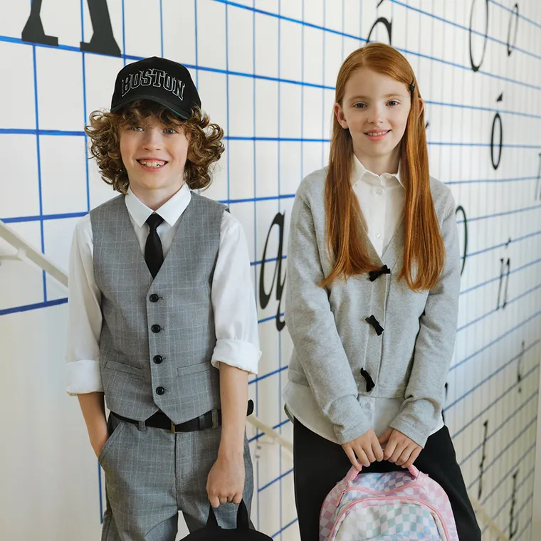 Cool Club, Kamizelka chłopięca, niebiesko-szara