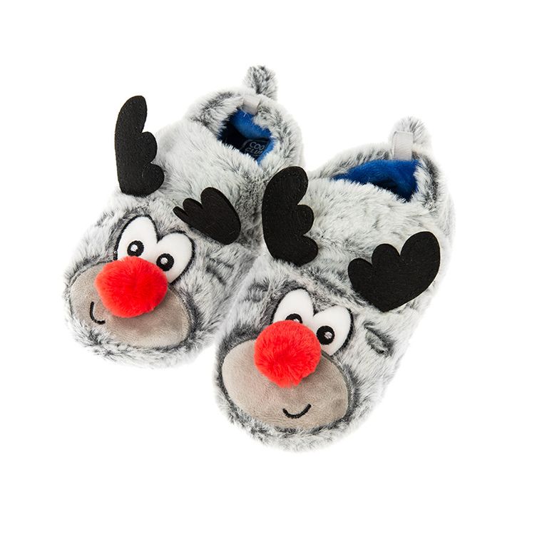 Cool Club, Kapcie chłopięce, szare, renifery