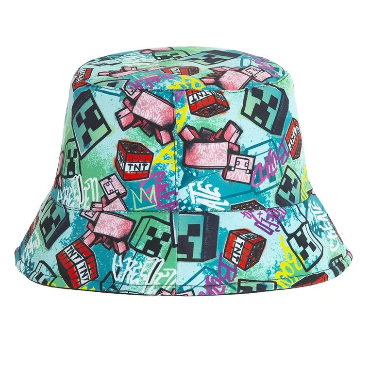 Cool Club, Kapelusz chłopięcy, dwustronny, czarno-niebieski, Minecraft