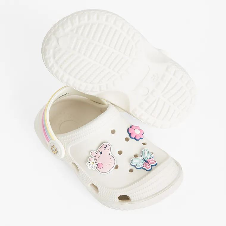 Cool Club, Klapki dziewczęce, ecru, Świnka Peppa
