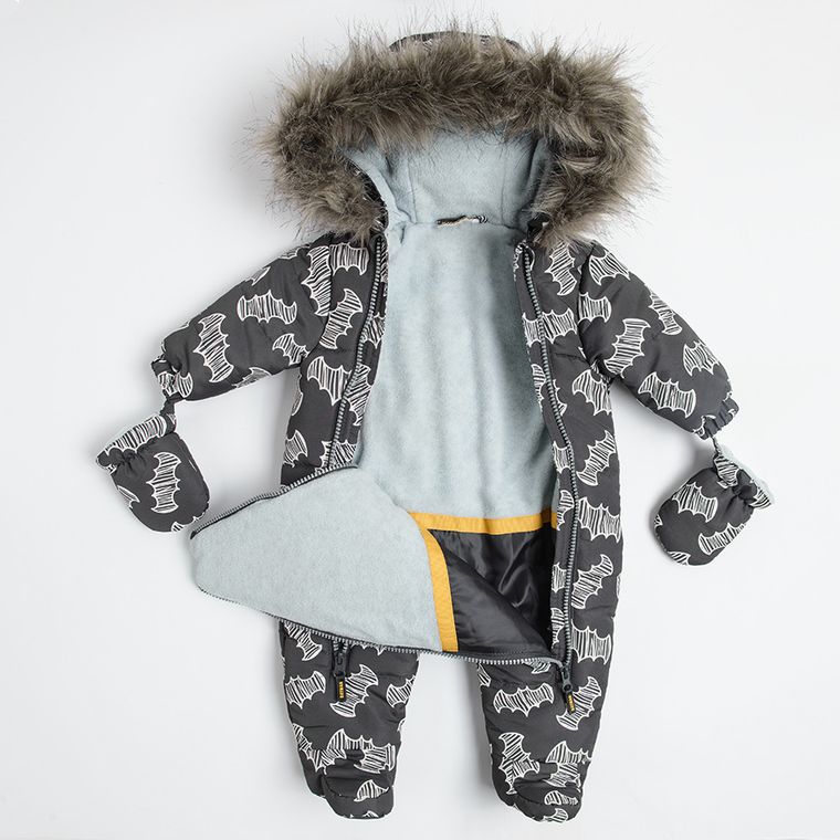 Cool Club, Kombinezon chłopięcy z kapturem, grafitowy, Batman