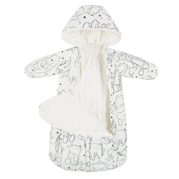 Cool Club, Kombinezon dziecięcy z kapturem, ecru, Kubuś Puchatek