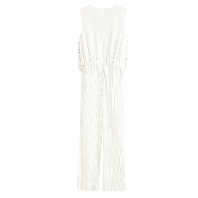 Cool Club, Kombinezon dziewczęcy bez rękawów, biały