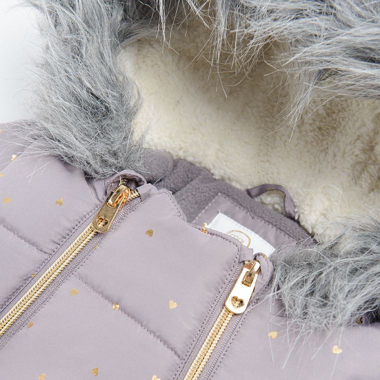 Cool Club, Kombinezon dziewczęcy z kapturem, jasnofioletowy