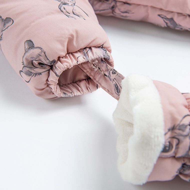 Cool Club, Kombinezon dziewczęcy z kapturem, jasnoróżowy, Bambi