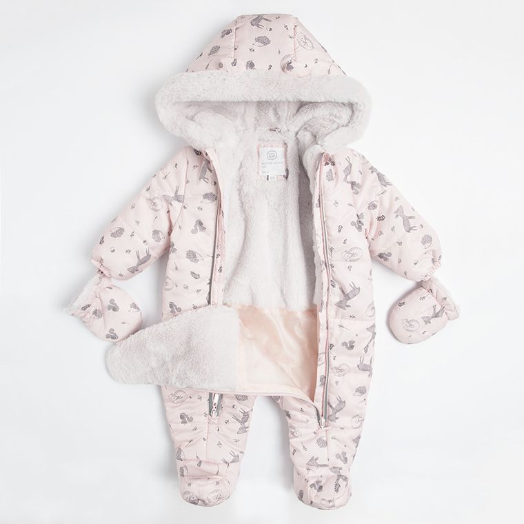 Cool Club, Kombinezon dziewczęcy z kapturem, różowy