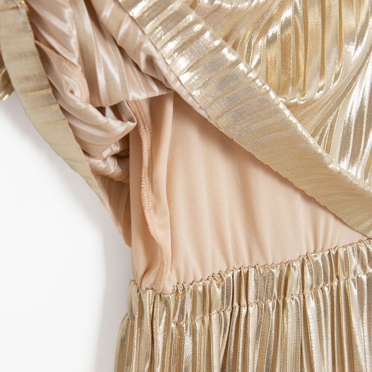 Cool Club, Kombinezon dziewczęcy z krótkim rękawem, złoty