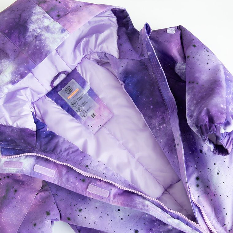 Cool Club, Kombinezon narciarski dziewczęcy z kapturem, ocieplany, fioletowy