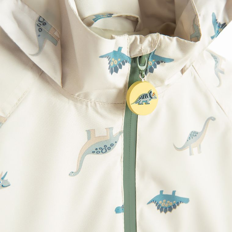 Cool Club, Kombinezon przeciwdeszczowy chłopięcy z kapturem, beżowy