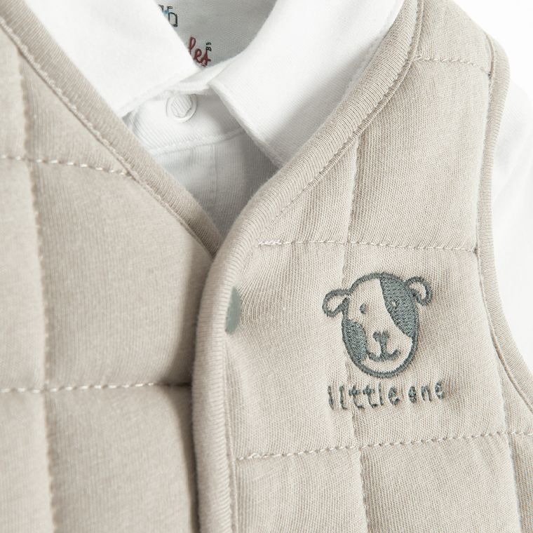 Cool Club, Komplet chłopięcy, Body z długim rękawem, Kamizelka, Spodnie dresowe, mix