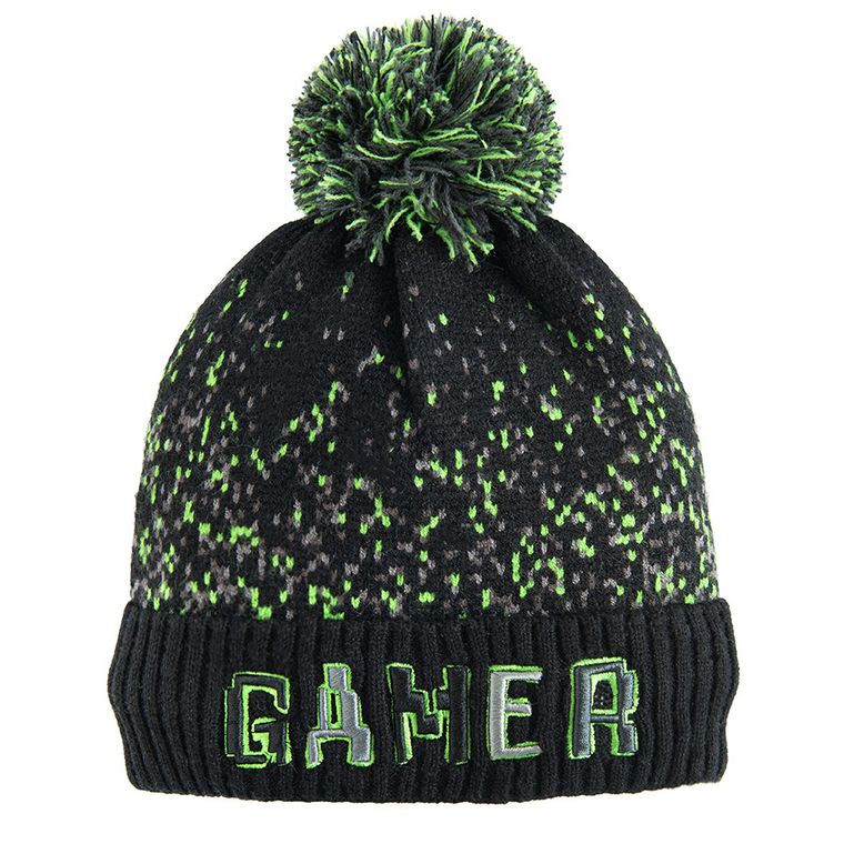 Cool Club, Komplet chłopięcy, Czapka z pomponem, Komin, czarny