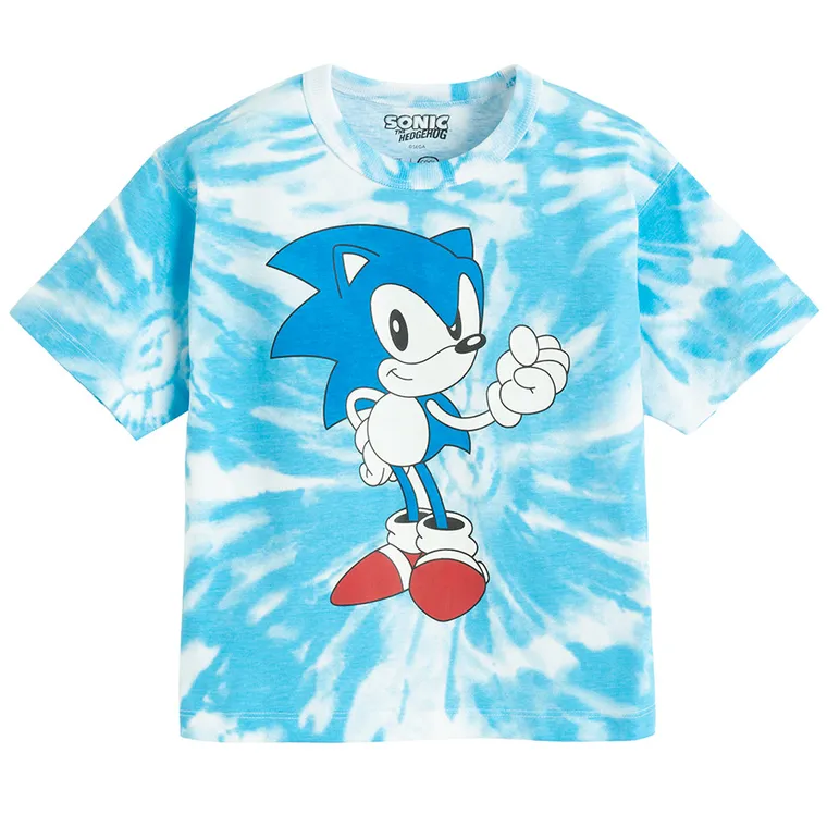 Cool Club, Komplet chłopięcy, T-shirt, Szorty, niebieski, Sonic the Hedgehog