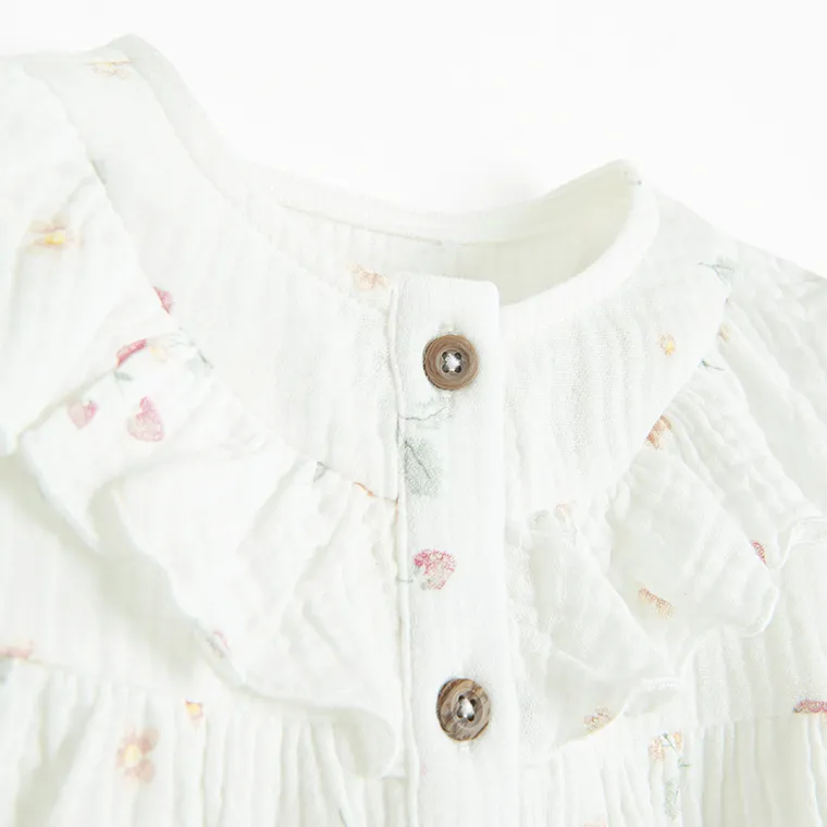 Cool Club, Komplet dziewczęcy, Bluzka muślinowa z długim rękawem, Jegginsy, prążkowane, mix