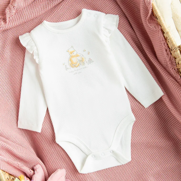 Cool Club, Komplet dziewczęcy, Body z długim rękawem, Legginsy, Opaska, prążkowany, mix, Kubuś Puchatek