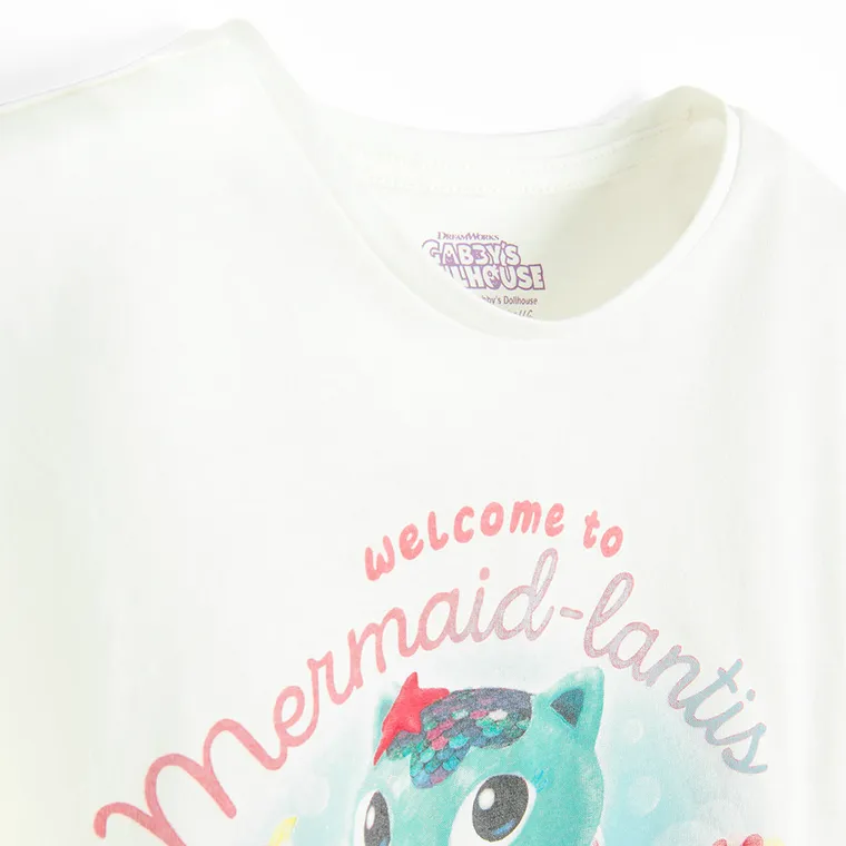 Cool Club, Komplet dziewczęcy, T-shirt, Legginsy, kolarki, mix, Koci Domek Gabi