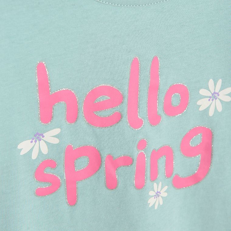 Cool Club, Komplet dziewczęcy, T-shirt, Spódnica, miętowo-różowy