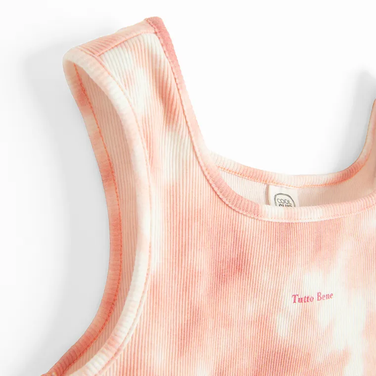 Cool Club, Komplet dziewczęcy, Top, prążkowany, Spodnie materiałowe, mix