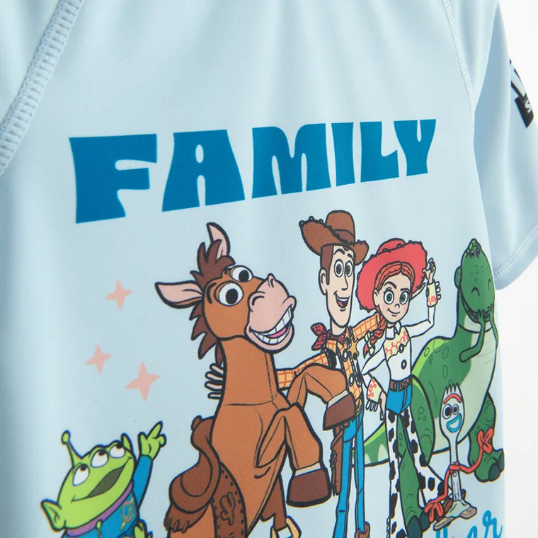 Cool Club, Komplet kąpielowy chłopięcy dwuczęściowy, UV 50, niebieski, Toy Story