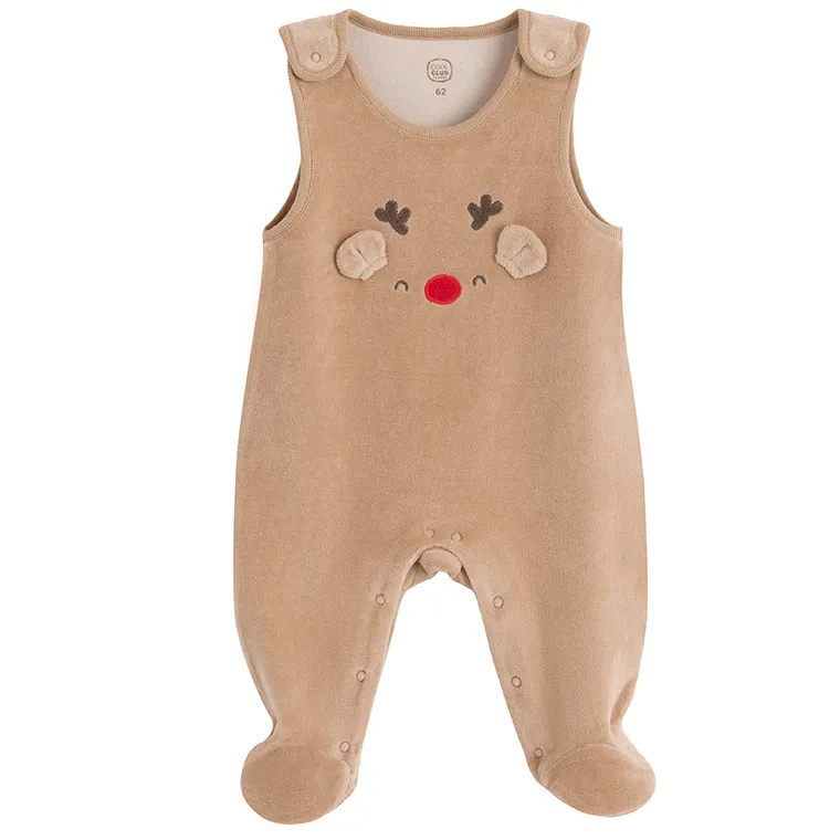 Cool Club, Komplet niemowlęcy, Śpiochy welurowe, Body z długim rękawem, mix