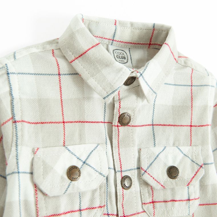 Cool Club, Koszula chłopięca z długim rękawem, beżowa
