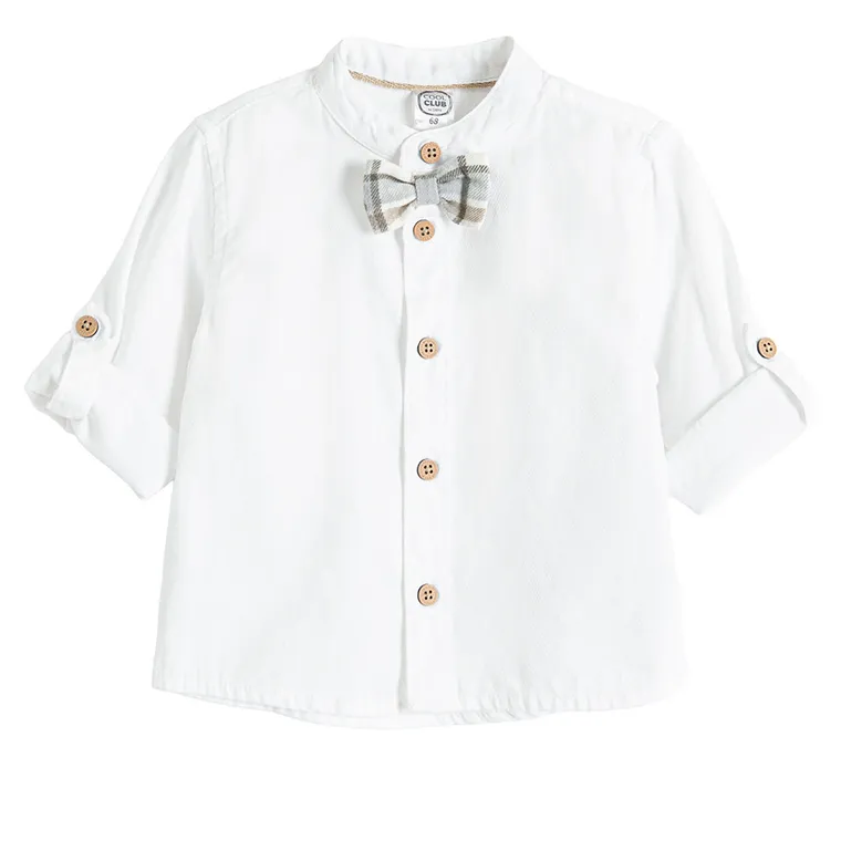 Cool Club, Koszula chłopięca z długim rękawem, biała