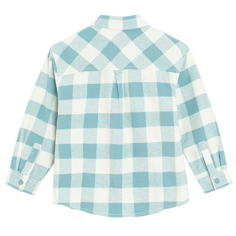 Cool Club, Koszula chłopięca z długim rękawem, flanelowa, niebiesko-biała