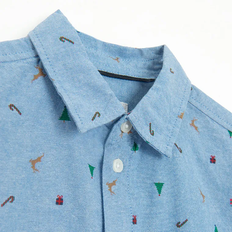 Cool Club, Koszula chłopięca z długim rękawem, regular, niebieska