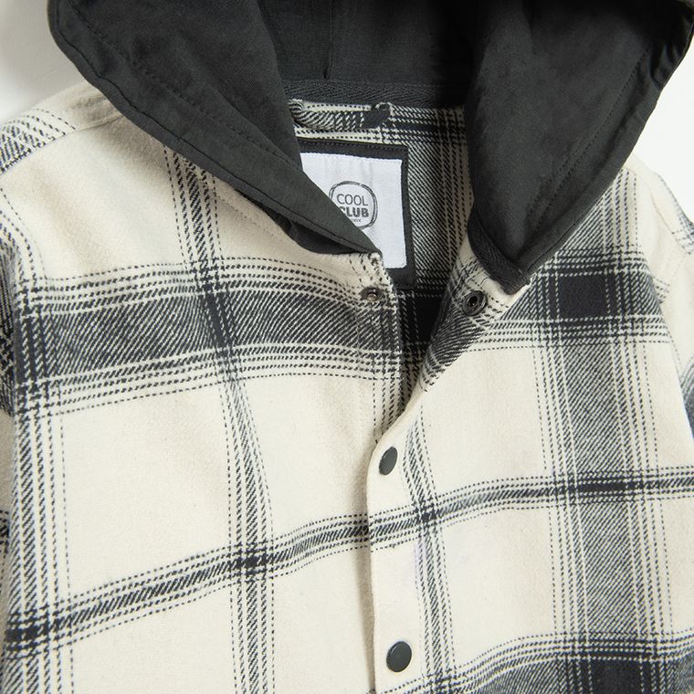 Cool Club, Koszula chłopięca z długim rękawem z kapturem, mix