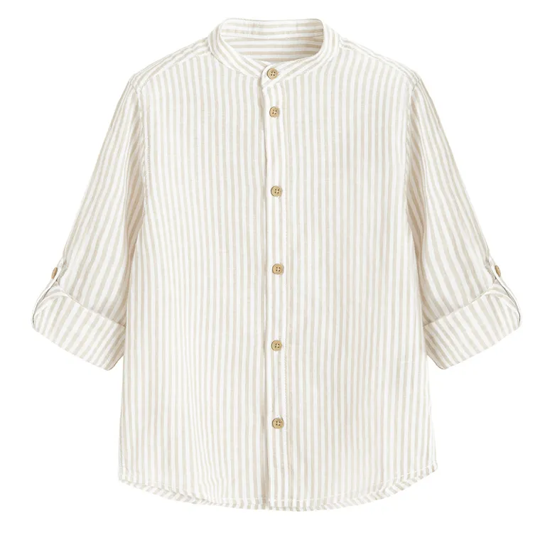 Cool Club, Koszula chłopięca z długim rękawem, z lnem, regular, mix