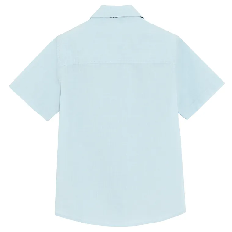 Cool Club, Koszula chłopięca z krótkim rękawem, regular, Mucha, niebieska