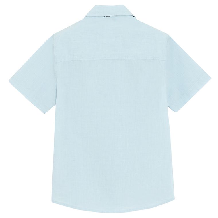 Cool Club, Koszula chłopięca z krótkim rękawem, regular, Mucha, niebieska