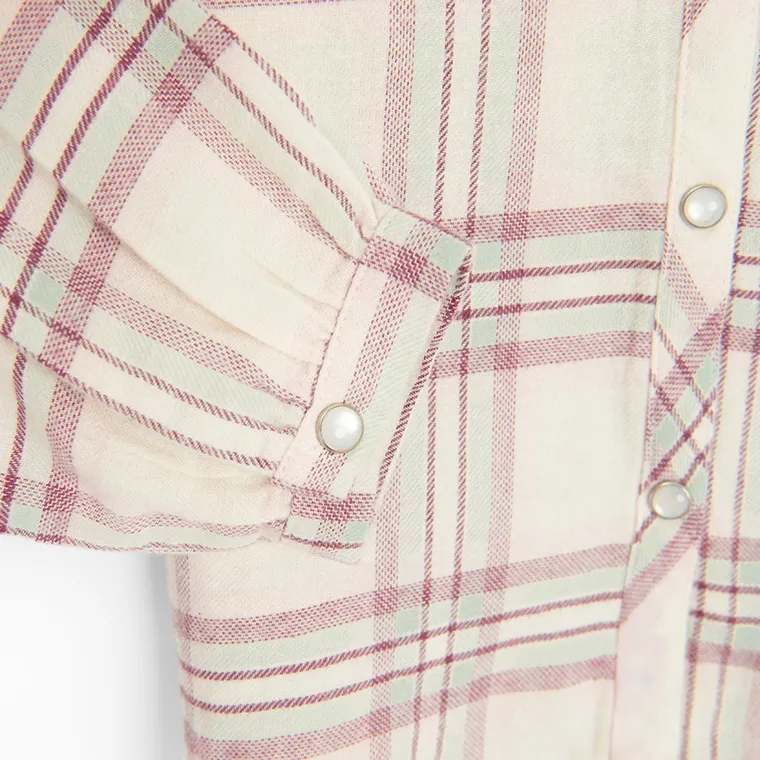 Cool Club, Koszula dziewczęca z długim rękawem, beżowa