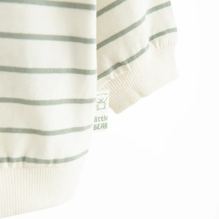 Cool Club, Koszulka polo chłopięca z długim rękawem, ecru