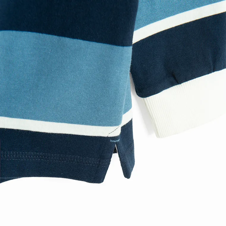 Cool Club, Koszulka polo chłopięca z długim rękawem, niebieska