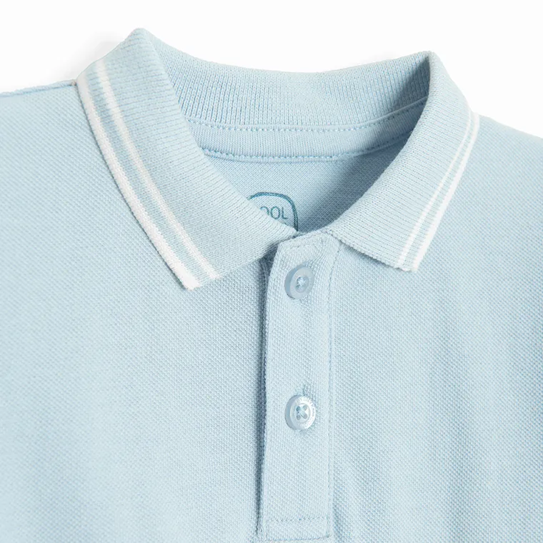 Cool Club, Koszulka polo chłopięca z krótkim rękawem, niebieska