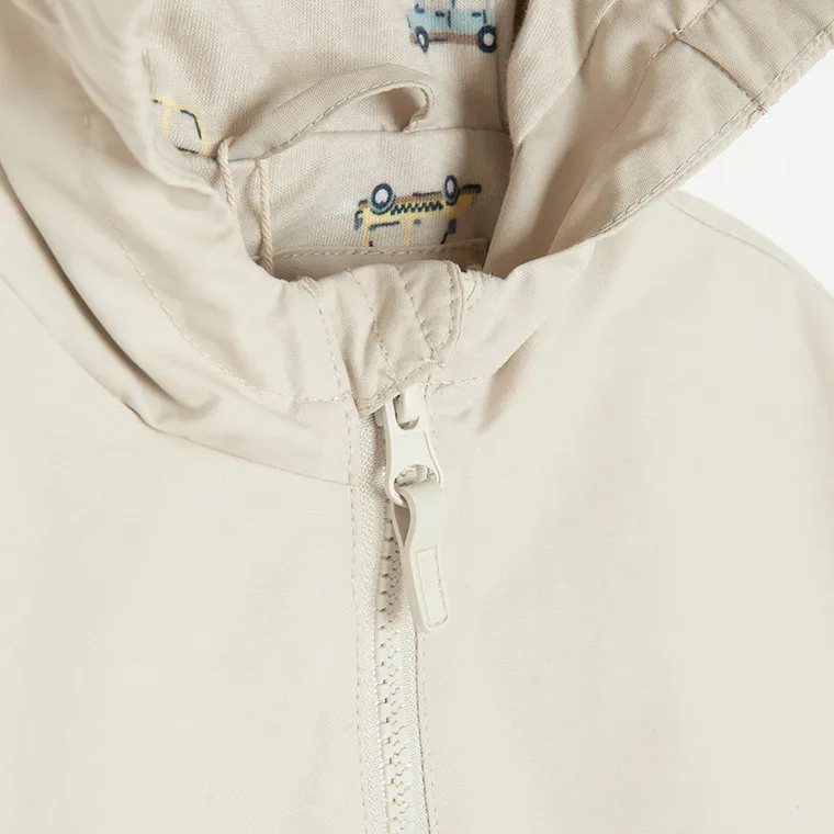 Cool Club, Kurtka chłopięca z kapturem, beżowa