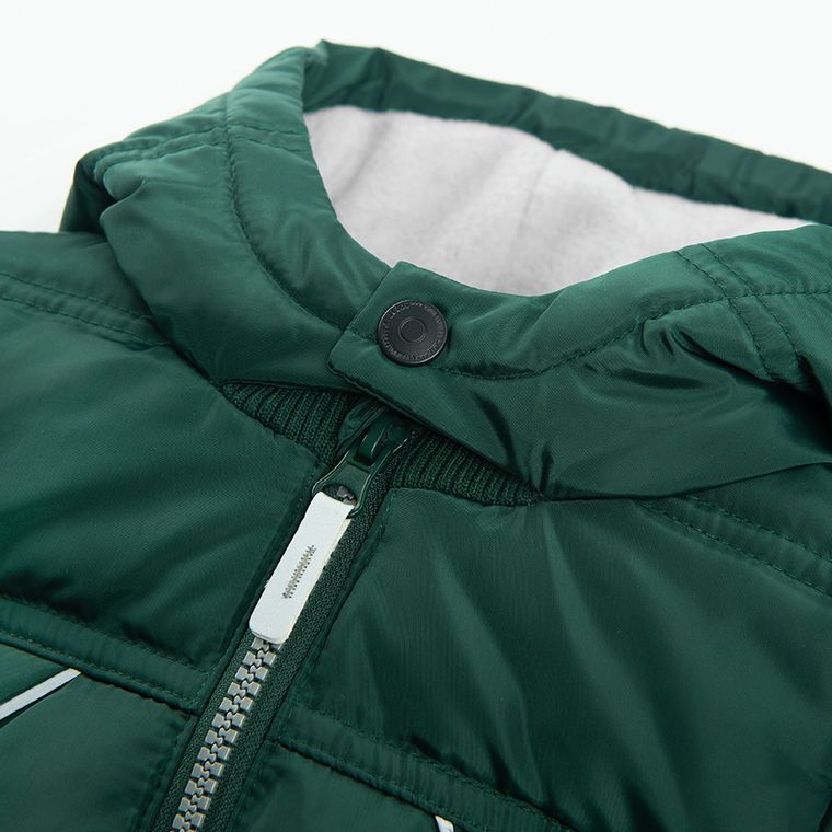 Cool Club, Kurtka chłopięca z kapturem, ciemnozielona