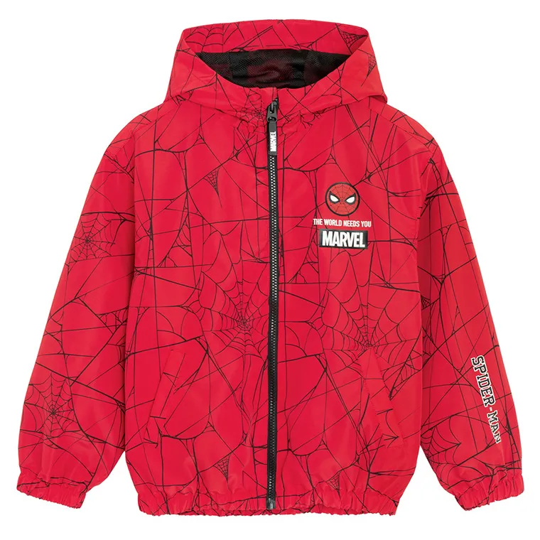 Cool Club, Kurtka chłopięca z kapturem, czerwona, Spider-Man