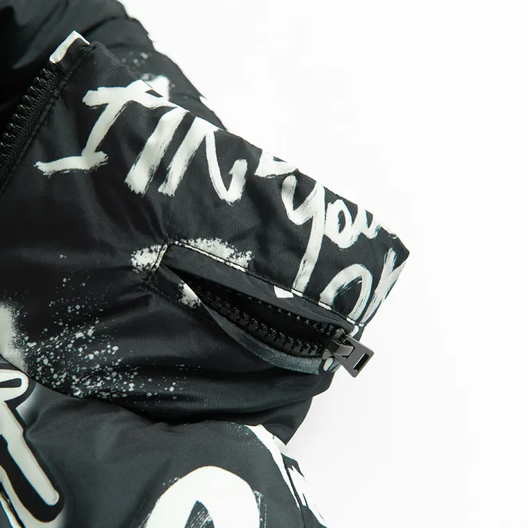 Cool Club, Kurtka chłopięca z kapturem, ocieplana, czarno-biała