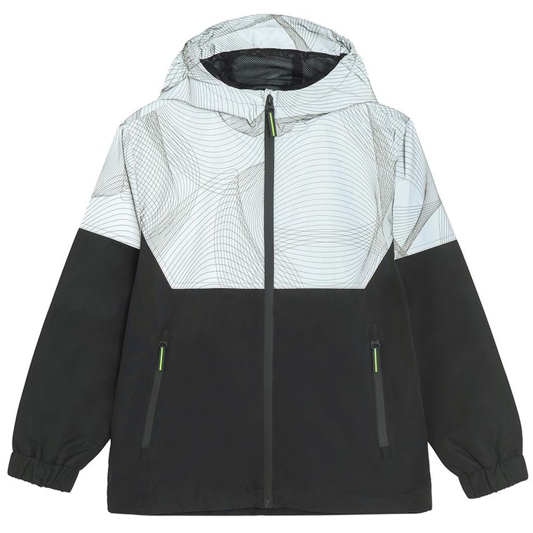 Cool Club, Kurtka chłopięca z kapturem, odblaskowa, szara